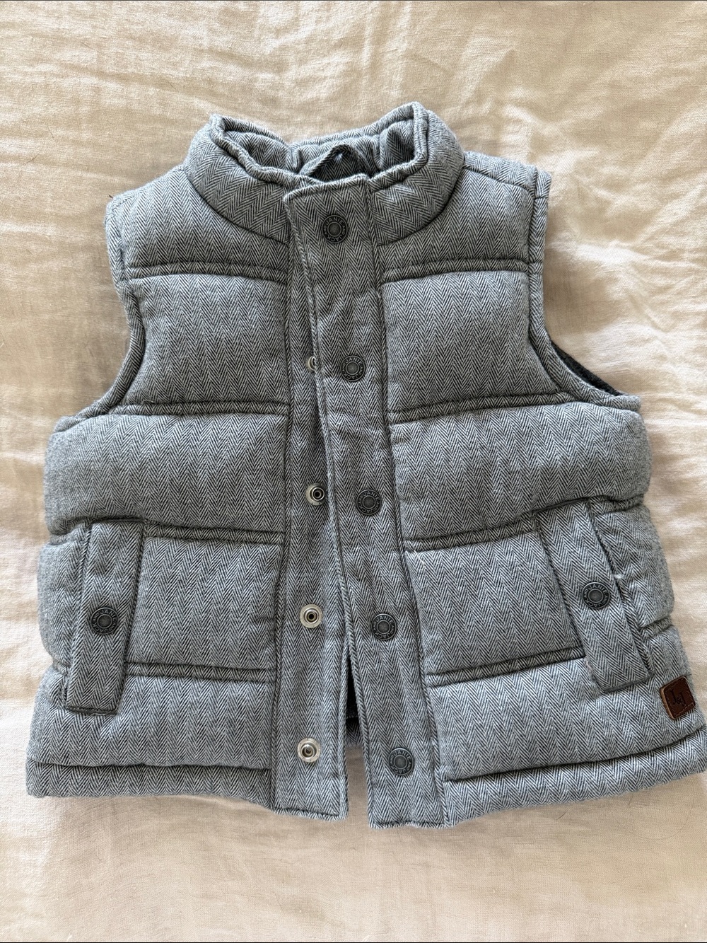 Janie and Jack Gray Puffer Vest